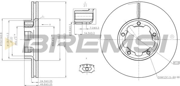 Bremsi CD5261V - Bremžu diski ps1.lv