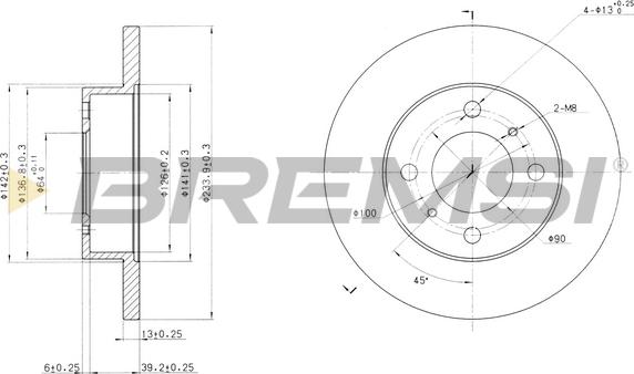 Bremsi CD6998S - Bremžu diski ps1.lv