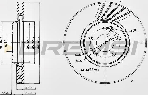 Bremsi CD6964V - Bremžu diski ps1.lv