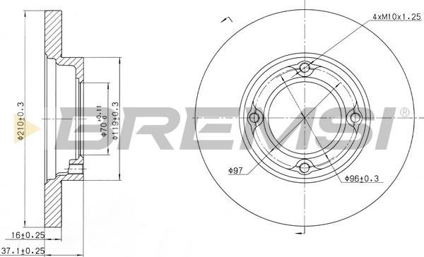 Bremsi CD6968S - Bremžu diski ps1.lv