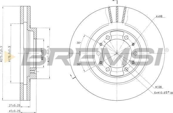 Bremsi CD6974V - Bremžu diski ps1.lv