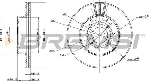 Bremsi CD6448V - Bremžu diski ps1.lv