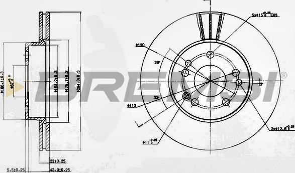 Bremsi CD6457V - Bremžu diski ps1.lv