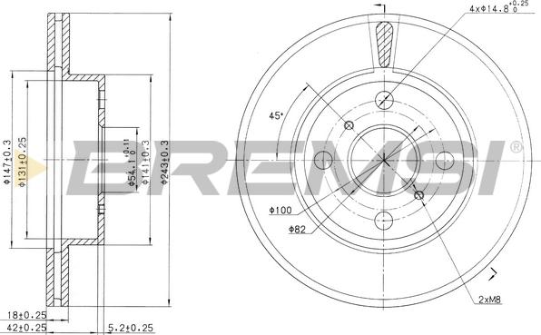 Bremsi CD6407V - Bremžu diski ps1.lv