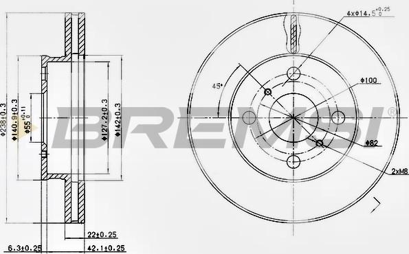 Bremsi CD6413V - Bremžu diski ps1.lv