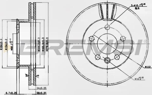 Bremsi CD6427V - Bremžu diski ps1.lv