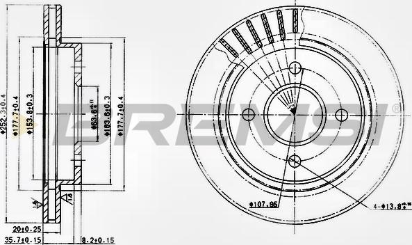 Bremsi CD6479V - Bremžu diski ps1.lv