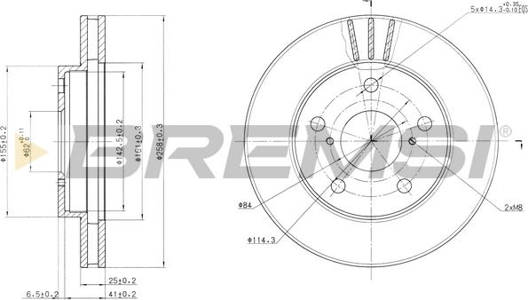 Bremsi CD6505V - Bremžu diski ps1.lv