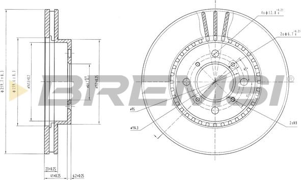 Bremsi CD6511V - Bremžu diski ps1.lv