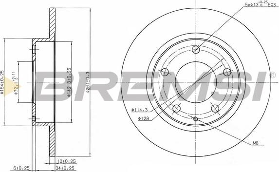 Bremsi CD6524S - Bremžu diski ps1.lv