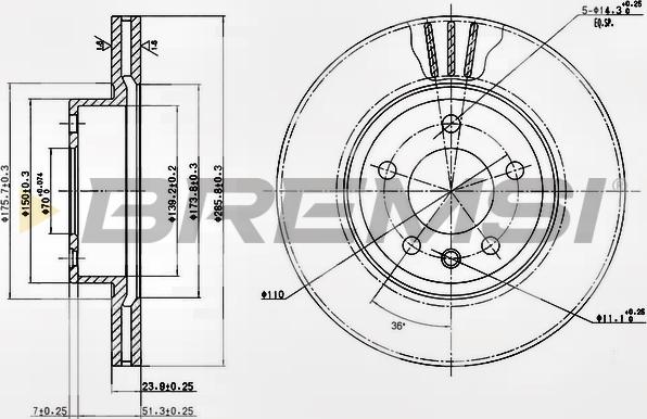 Bremsi CD6697V - Bremžu diski ps1.lv