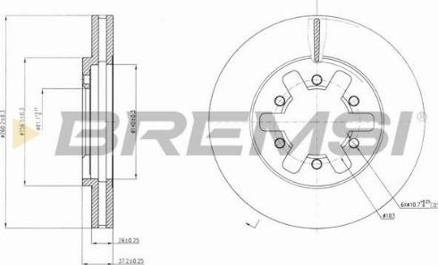 Bremsi CD6601V - Bremžu diski ps1.lv