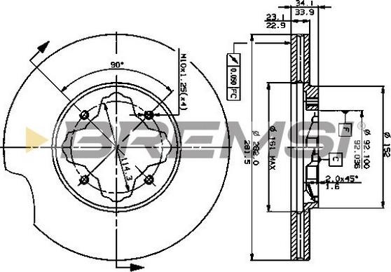 Bremsi CD6619V - Bremžu diski ps1.lv