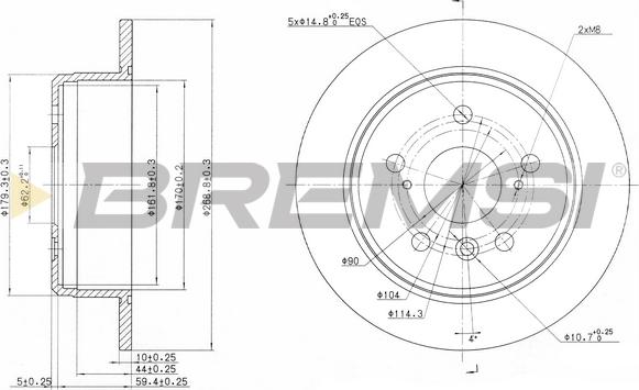 Bremsi CD6684S - Bremžu diski ps1.lv