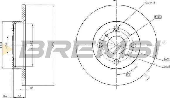 Bremsi CD6670S - Bremžu diski ps1.lv