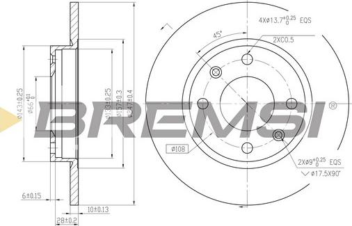 Bremsi CD6059S - Bremžu diski ps1.lv