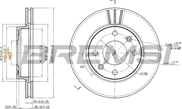 Bremsi CD6154V - Bremžu diski ps1.lv