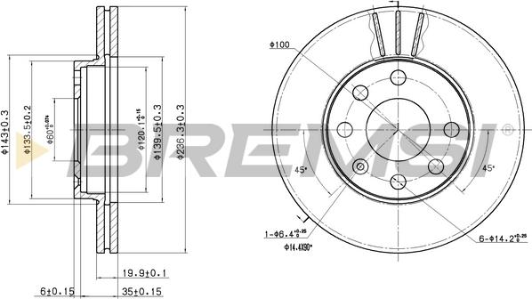 Bremsi CD6151V - Bremžu diski ps1.lv