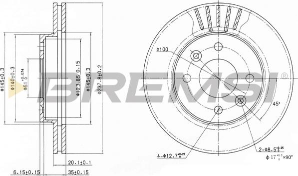 Bremsi CD6158V - Bremžu diski ps1.lv