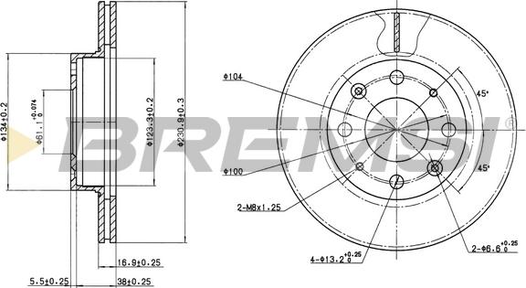 Bremsi CD6152V - Bremžu diski ps1.lv