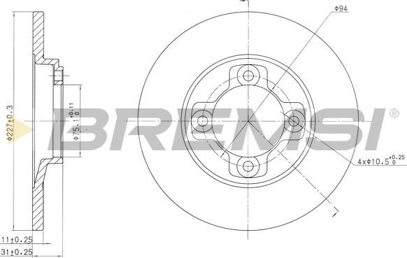 Bremsi CD6113S - Bremžu diski ps1.lv