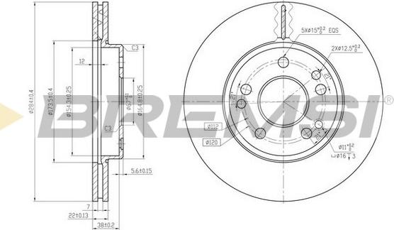 Bremsi CD6181V - Bremžu diski ps1.lv