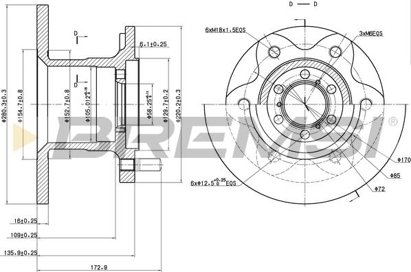 Bremsi CD6139S - Bremžu diski ps1.lv