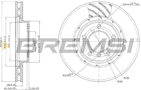 Bremsi CD6804V - Bremžu diski ps1.lv