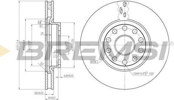 Bremsi CD6802V - Bremžu diski ps1.lv