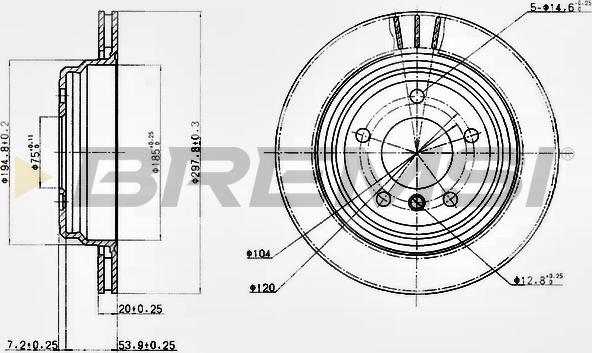 Bremsi CD6836V - Bremžu diski ps1.lv