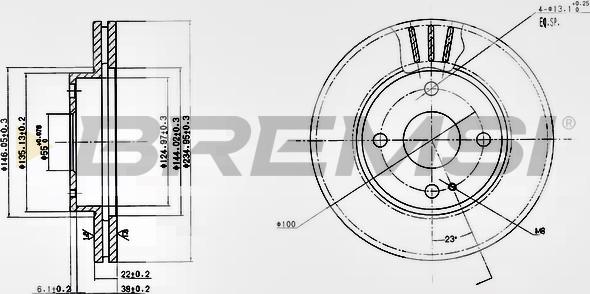 Bremsi CD6393V - Bremžu diski ps1.lv