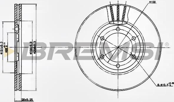 Bremsi CD6357V - Bremžu diski ps1.lv