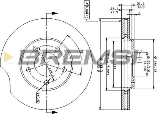 Bremsi CD6366V - Bremžu diski ps1.lv