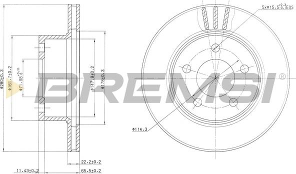 Bremsi CD6367V - Bremžu diski ps1.lv