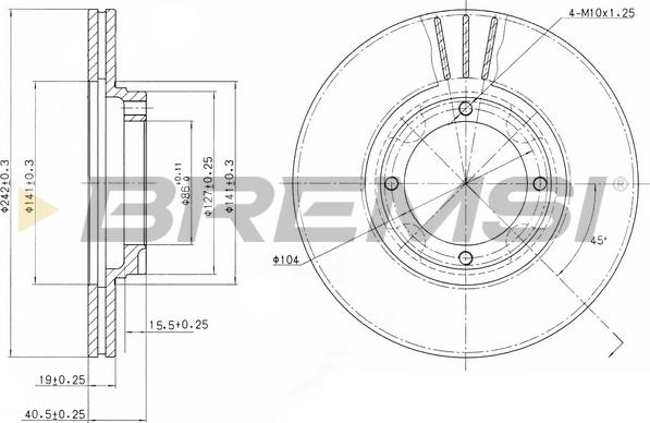 Bremsi CD6389V - Bremžu diski ps1.lv