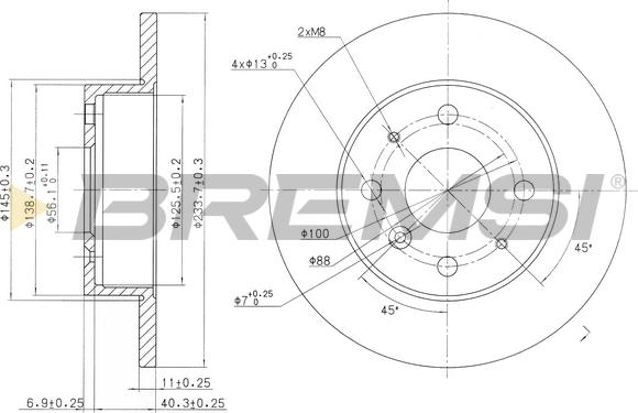 Bremsi CD6386S - Bremžu diski ps1.lv