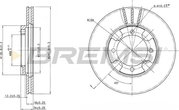 Bremsi CD6293V - Bremžu diski ps1.lv