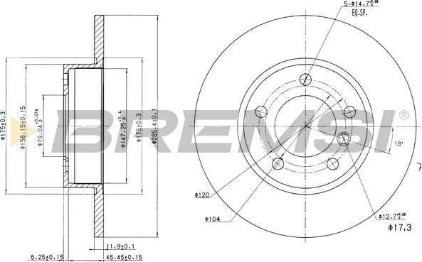 Bremsi CD6248S - Bremžu diski ps1.lv