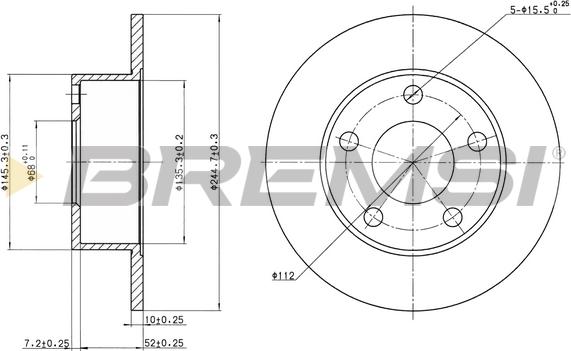 Bremsi CD6265S - Bremžu diski ps1.lv