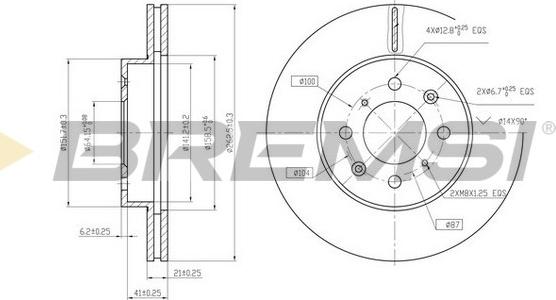 Bremsi CD6261V - Bremžu diski ps1.lv