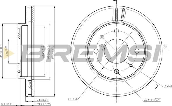 Bremsi CD6741V - Bremžu diski ps1.lv