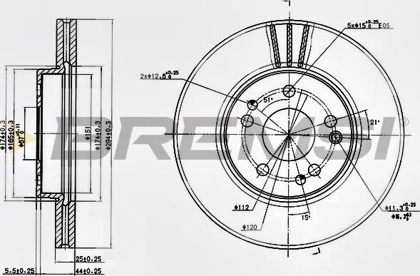 Bremsi CD6725V - Bremžu diski ps1.lv