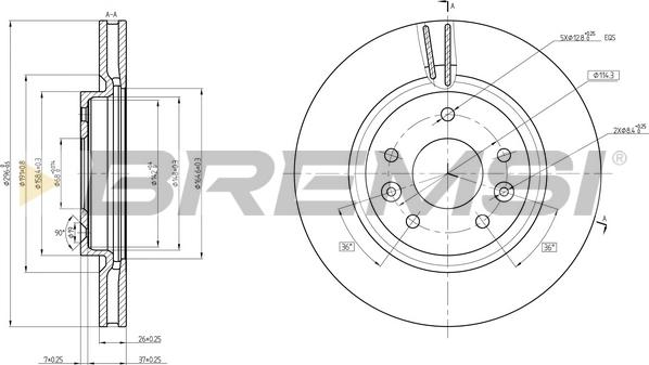 Bremsi CD8466V - Bremžu diski ps1.lv