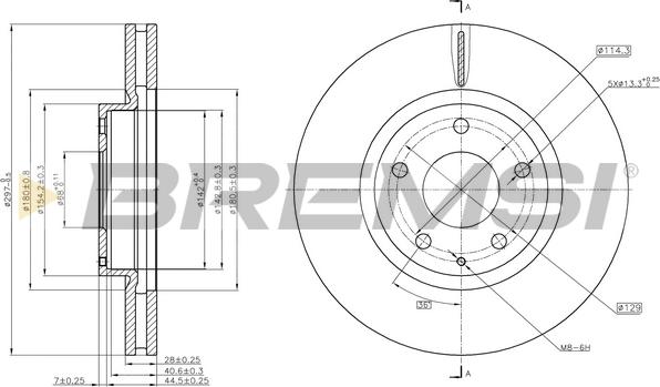 Bremsi CD8463V - Bremžu diski ps1.lv