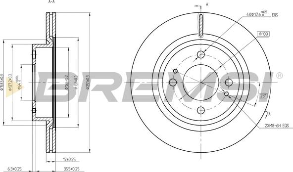 Bremsi CD8467V - Bremžu diski ps1.lv