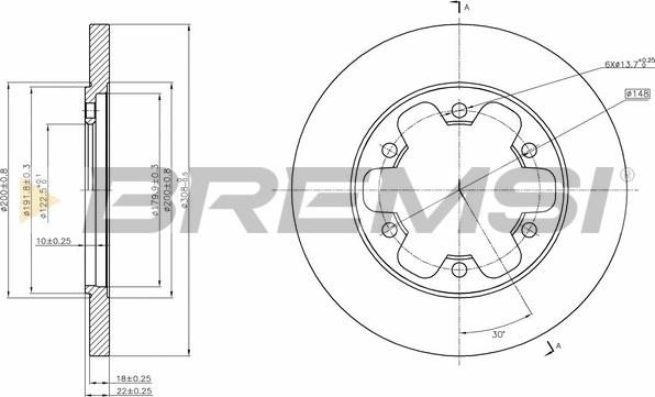 Bremsi CD8485S - Bremžu diski ps1.lv