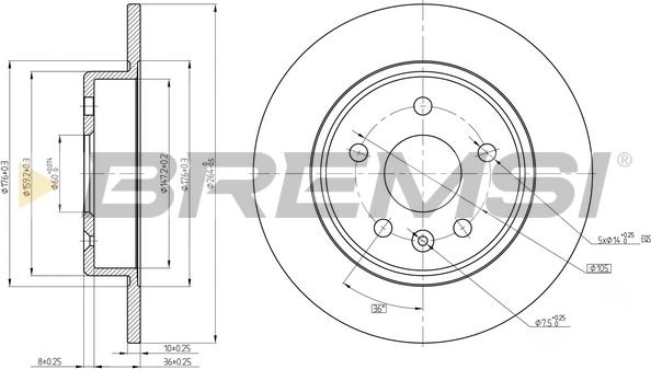 Bremsi CD8426S - Bremžu diski ps1.lv