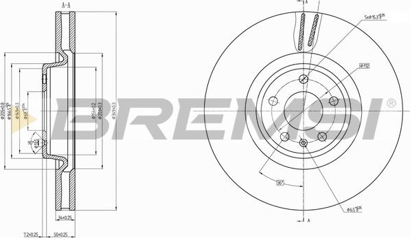 Bremsi CD8598V - Bremžu diski ps1.lv