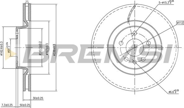 Bremsi CD8597V - Bremžu diski ps1.lv