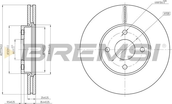 Bremsi CD8548V - Bremžu diski ps1.lv